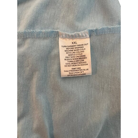 Disney Mickey & Friends Light Blue T-Shirt XXL Cotton/Polyester - Picture 5 of 5